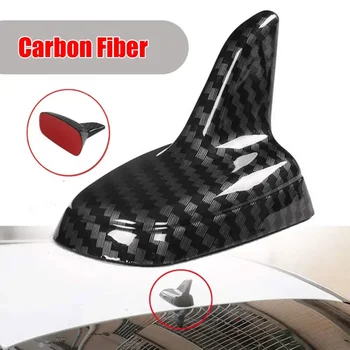 1db Black Shark Fin dekoratív antenna szénszálas utánzat Dekoratív modellező alkatrészek Auto külső univerzális tartozékok
