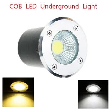 1DB Ingyenes szállítás AC85-265V IP68 5W 10W meleg hideg fehér eltemetett lámpa Földalatti világítás Kültéri COB LED földalatti lámpa fény