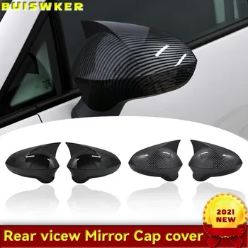 2 darab Kiváló minőségű ABS műanyag denevér stílusú tükörhuzatok Caps visszapillantó tükör Zongora fekete Seat ibiza Cupra 2009-2017