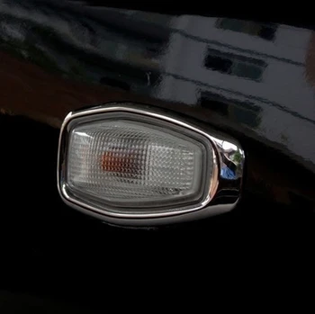 2PCS ABS krómozott oldalsó lámpa fényvédő burkolat keret matrica a Hyundai Tucson 2006 2007 2008 2009 tartozékok