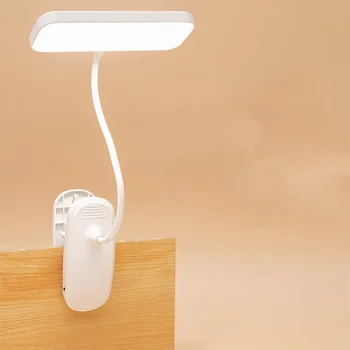 360° rugalmas tanulóasztal lámpa Újratölthető asztali lámpa csíptetővel USB éjjeli lámpa hálószoba tanuláshoz Olvasás Irodai munka