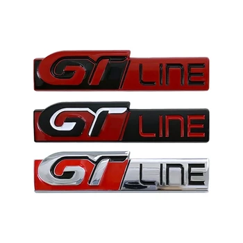 3d Fém GT Line logó Autó Sárvédő csomagtartó jelvény matrica Peugeot 5008 308 3008 108 208 508 2008 GT Line embléma matrica kiegészítők