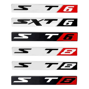 3D fém Sxt6 Sxt8 jelvény embléma matricák Dodge Charger Ram Caliber Journey Sxt8 Sxt6 Srt6 Srt8 autóstílus kiegészítők