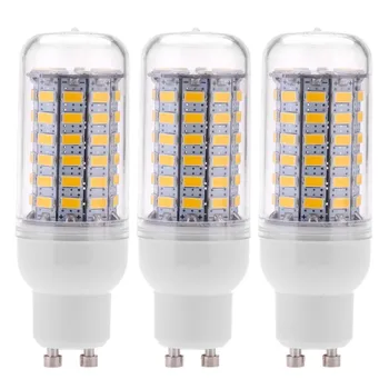 3X GU10 10W 5730 SMD 69 LED izzók LED kukorica fény LED lámpa energiatakarékos 360 fok 200-240V meleg fehér