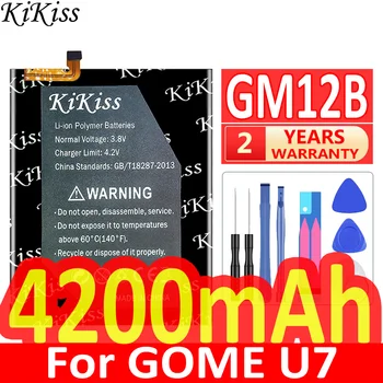 4200mAh KiKiss nagy teljesítményű GM12B akkumulátor GOME U7 okostelefonhoz