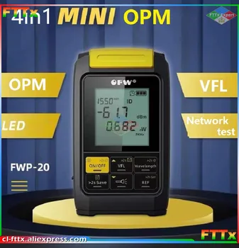 4in1 optikai teljesítménymérő LED fény Vizuális hibakereső hálózati kábel teszt Optikai szál tesztelő OPM 5km 15km 30MW VFL FTTH