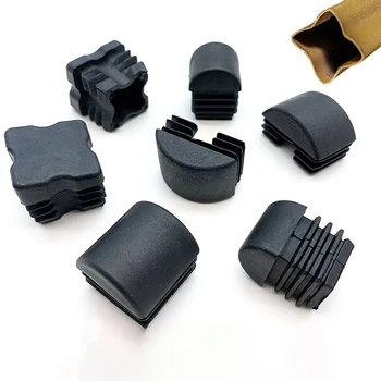 4Pcs négyzet alakú műanyag lábpárnák lyukdugó 13 * 25mm-60 * 60mm csúszásmentes tömítés burkolatok kupakok csőszék bútorokhoz