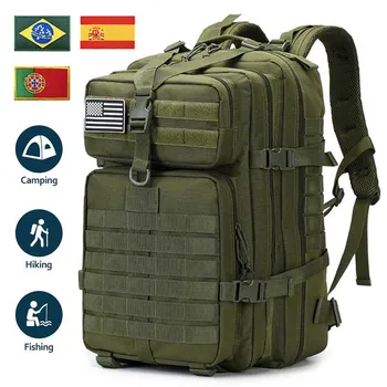 50L/30L Camping Túra hátizsák Férfi katonai taktikai hátizsák 3P támadó táska Multifunkcionális Trekking Vadászat Horgász hátizsák