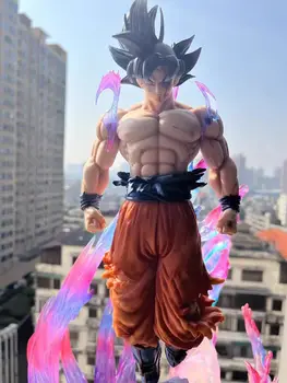53cm Dragon Ball Son Goku figurák Super Saiyan Ultra Instinct Migatte No Goku'i Anime figura Pvc szobor modell születésnapi ajándék