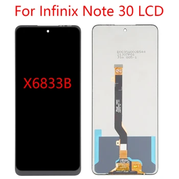 6.78 '' Infinix Note 30 x6833 x6833B LCD kijelzős érintőképernyős digitalizáló szerelvény cseréje / kerettel