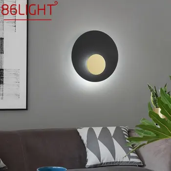 86LIGHT Modern LED fali lámpa belső kreatív egyszerű fekete sconce lámpák dekorációhoz Home nappali hálószoba folyosó