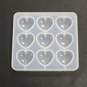 9-üreges szív szilikon forma DIY szerelem csokoládék fondant zselék sütőforma