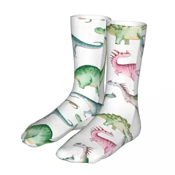 Aranyos dinoszaurusz zokni férfi női poliészter vicces boldog állatzokni Kiváló minőségű tavasz nyár ősz téli zokni ajándékok
