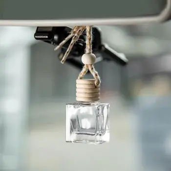 Autó függő függőben Autó Aromaterápia Illatosító üveg Parfüm diffúzor Autóipari dekoráció Üvegpalack üres Perfum