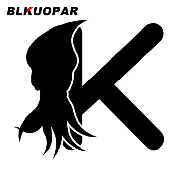 BLKUOPAR a K kezdőbetűhöz tintahal autó matricával Vízálló DIY matrica Kreatív laptop szörfdeszka motorkerékpár Autó stílus