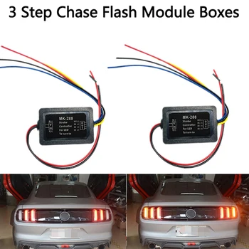 Chase Flash modul dobozok 3 lépéses szekvenciális univerzális autós irányjelző lámpához