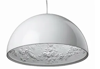 Dia 40cm Nordic Modern függőlámpák Fekete/fehér gyanta Sky Garden kreatív függő Lámpák és lámpák éttermi szalonhoz lámpaernyő