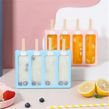 DIY konyhai kütyük fedéllel Desszert eszközök Popsicle formák Ice Pop Maker fagylaltforma Jégnyalóka penész
