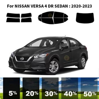 Előre vágott nanokerámia autó UV ablakfesték készlet autóipari ablakfólia NISSAN VERSA 4 DR SEDAN 2020-2023 számára