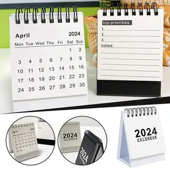 Fekete-fehér 2024 2025 Asztali naptár Kawaii tekercsnaptár kellékek napirendje Aranyos lista a szervezőnek tervező iroda csinál havi D S1H2