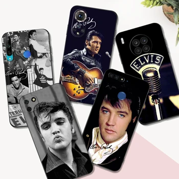 Fekete tpu tok Huawei Honor 20 Lite 10 10i 20S 30S 30 7A 5.45 7s 7C 5.7 borító Elvis Presley Kiss Luxury