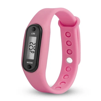 Fitness lépésszámláló Szilikagél karkötők Run Step Watch karkötők számláló Digitális LCD sétatávolság Wrap mandzsetta Smart Watch