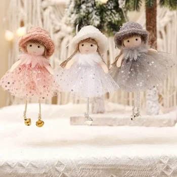 Forró ünnepi ajándékok karácsonyfa medál gyöngy géz ruha angyal lány medál gyermek aranyos baba