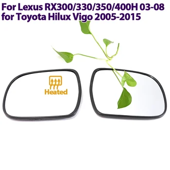 Fűthető, átlátszó visszapillantó oldalsó tükör üveglencse Lexus RX300 RX330 350 400H 03-08 Toyota Hilux Vigo 05-15 számára