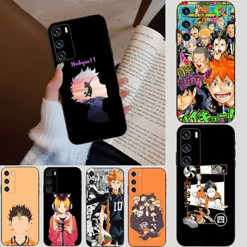 Haikyuu!! Anime telefontok fekete puha Huawei P40Pro P20 P30 P10 Plus Lite Pro Y5 Y6 Y7 Y8 PSMART 2019 2020 Funda