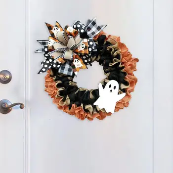 Halloween koszorú gótikus koszorú téma parti 40cm/15.75inch hátborzongató dekorációs koszorú udvari ablakokhoz Dekorációs parasztház fesztivál