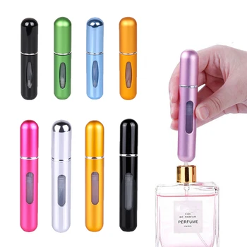 hordozható mini újratölthető parfümös üveg spray illatszivattyúval Üres kozmetikai tartályok Spray porlasztó palack utazáshoz 5 ml 8 ml