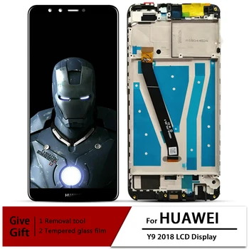 Huawei Y9 2018 LCD kijelző érintőképernyős érintőképernyős digitalizáló szerelvényhez 5,93 hüvelykes Huawei Y9 2018 / Enjoy 8 Plus kerettel