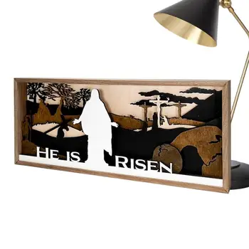 Húsvéti feltámadási jelenet Fa dekoráció Húsvéti betlehemes dekoráció Vallási húsvéti díszek Húsvéti fa díszek Ő