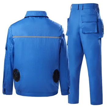 Hűtő férfi ruházat ventilátorral Nyári légkondicionáló dzsekik Hőguta-megelőző ruha Férfiak USB töltő munkaruha férfiaknak