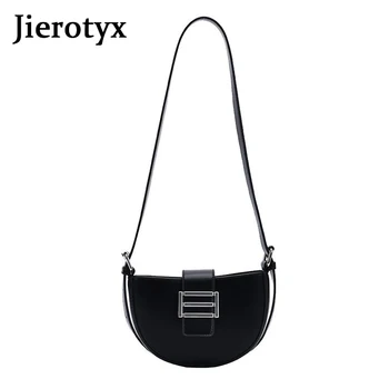 JIEROTYX bőr 2020 női táskák Divat kézitáskák alkalmi Kiváló minőségű fém dekorációs táskák Elegáns női Messenger válltáskák
