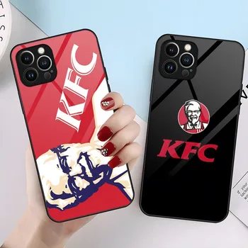 K-KFC sült csirke étel telefontok IPhone 14 Pro 12 15 13 11 Mini XS XR Max 8 7 6 Plus SE 2020 üveg luxus hátsó öböl