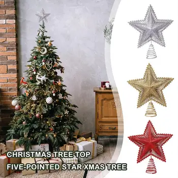 karácsonyfa felső pentagram karácsonyfa felső díszek Star Persnoal ajándék a család barátjának karácsonyi parti dísz C1D5