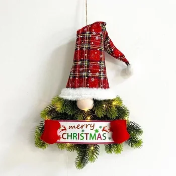 Karácsonyi fesztivál kellékek Corolla törpe manó ajtó lógó arctalan baba Corolla ünnepi kalap kreatív ajándék party dekoráció