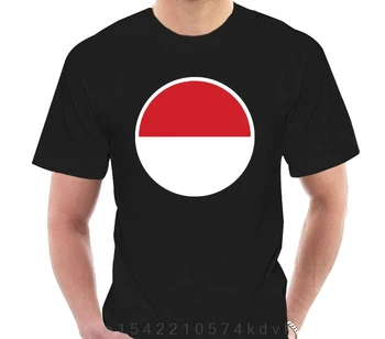 Kerek indonéz zászlós póló póló ingyenes matrica Indonézia Idn id Új divat póló @070726