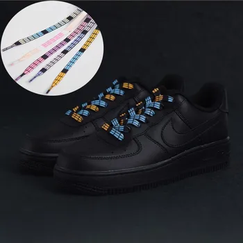 Kiváló minőségű rácsmintás cipőfűző nőknek Férfi tornacipők Vászon alkalmi cipők Fűzők Droshiping