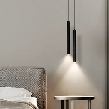 Kreatív minimalista LED csillár Szabadon visszahúzható hálószoba Nappali Étkező Bár Csillár Háromszínű állítható Forró