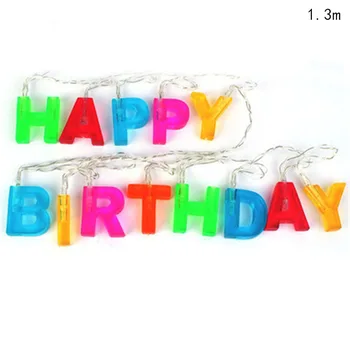 LED fényfüzér gyerekeknek, boldog születésnapot levél, színes fényfüzér, születésnapi zsúr dekoráció, Baby One 1. születésnapi zsúr