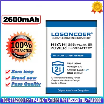 LOSONCOER 2600mAh TBL-71A2000 akkumulátor TP-LINK TP-LINK TL-TR861 761 M5350 TBL-71A2000 TL-TR761 akkumulátorokhoz