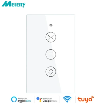 Melery WiFi Tuya függönykapcsoló Amerikai érintőredőnyök Motorvezérlő Smart Life App távirányító Alexa Google Voice