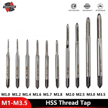 Mini HSS metrikus menetfúró M1-M3.5 egyenes hornyú gép dugó fúrószár készlet