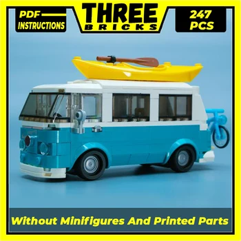 Moc építőelemek Autó modell sorozat Terepi kemping jármű Műszaki építőelemek DIY összeszerelés Híres játékok Childr ünnepi ajándékok