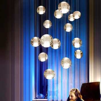 Modern LED kristálycsillár G4 gömblámpa lépcsőház Nappali dekoráció Konyha hálószoba felfüggesztett függőlámpák