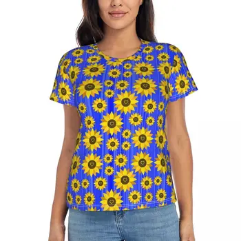 Napraforgó szerelem póló sárga virágok mintás harajuku pólók o nyak vintage alkalmi felsők 2024 női rövid ujjú felső pólók
