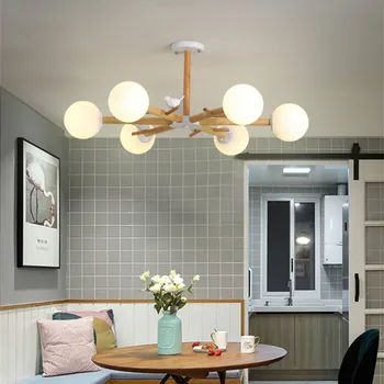 Nordic Chandeliers For Living Room Hálószoba Konyha Üveg LED csillár világítás Bird deco lámpa Modern csillogás de plafond WF1027