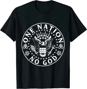 One Nation No God elnöki O-nyakú pamut póló férfi női alkalmi rövid ujjú bő póló dropshipping